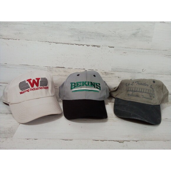 Man Set Of Three Variety Hat Bundle Welding Industry /Bekins /Trailer Sales - Picture 4 of 13